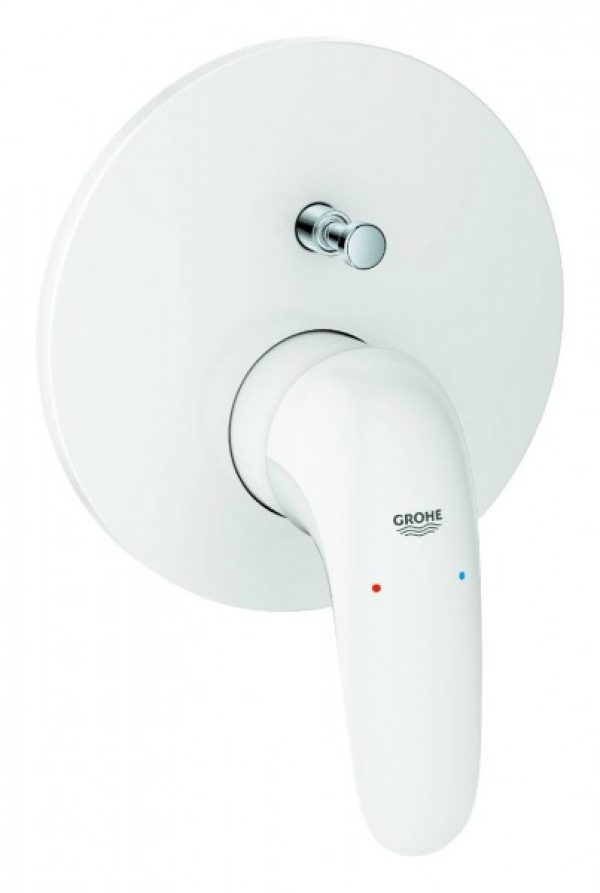 Robinet Encastrable Grohe Eurostyle Monocommande 2 sorties Blanc lune/Chromé