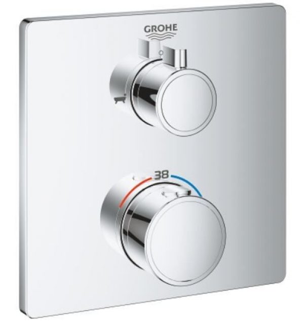 Robinet Encastrable Grohe Grohtherm Thermostatique avec inverseur 2 voies Chromé (24080000)