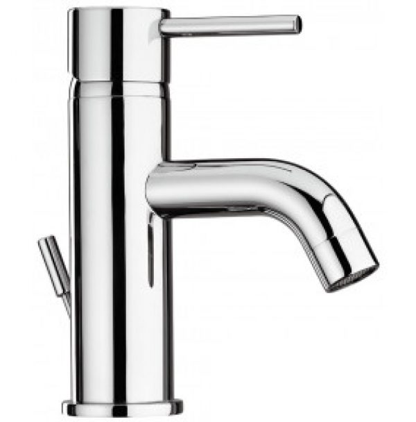 ROBINET LAVABO MITIGEUR LEVIER ROND AVEC ÉVACUATION DES DÉCHETS