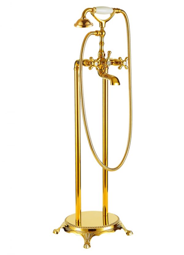 Robinet mitigeur de luxe au design rétro BERNSTEIN 1414 – doré