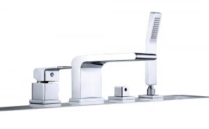 Robinet mitigeur design pour montage sur bord de baignoire 4 trous 6080