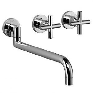 Robinet Mural Cuisine Dornbracht TARA Mélangeur évier Chromé 3 trous