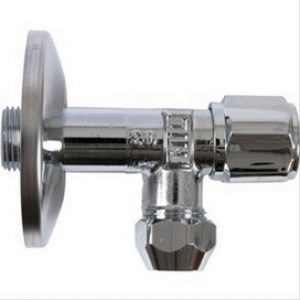 Robinet équerre à joint américain M3/8 sortie cuivre 10