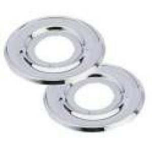 Rosace chromée plate 12×17 (la paire)