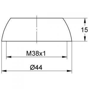 Rosace Grohe de recouvrement Eichelberg Chromé 44041826