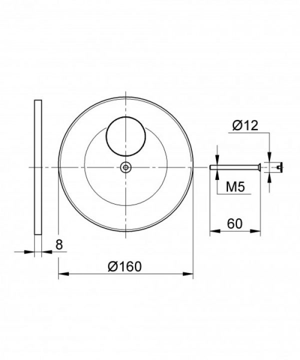 Rosace Grohe Eichelberg murale pour mitigeur douche encastré MultiFlow Chromé