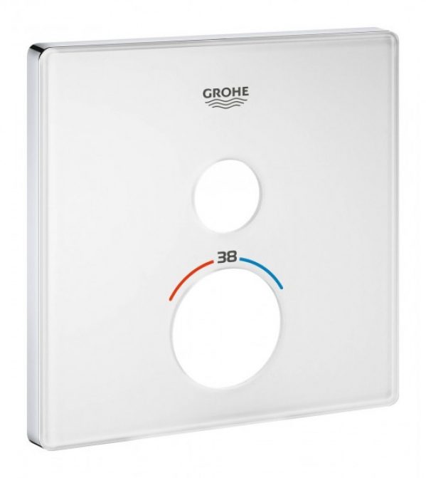 Rosace Grohe Pour Thermostat avec 1 vanne d&rsquo;arrêt Blanc Lune
