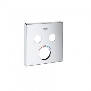 Rosace Grohe pour thermostat encastré SmartControl 2 boutons-poussoirs Chromé
