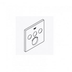 Rosace Grohe pour thermostat encastré SmartControl angulaire 3 boutons-poussoirs Chromé