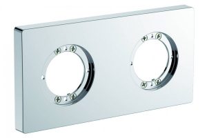 Rosace Ideal Standard Archimodule 2 trous 83×166 mm A1505AA