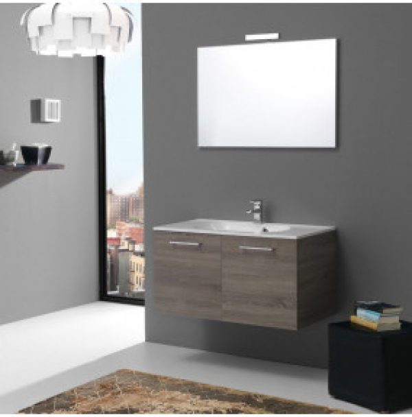 SALLE DE BAIN A 90 CM AVEC PORTES EN BOSTON TRUFFE