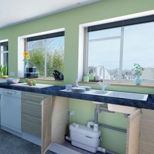 Sanibroyeur SFA Sanispeed + Station de relevage pour buanderie / cuisine