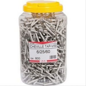 Seau de Chevilles à frapper Tap-Vis collerette plate Ø5mm L=25mm boîte de 2500