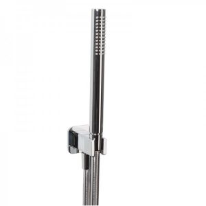 Set de douche Navigator avec Support mural pour douchette conique et Coude mural softedge Laiton