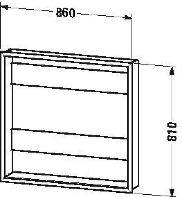 Set d’encastrement pour armoires Duravit Eclairage et Miroir Blanc