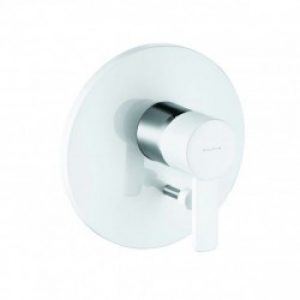 Set d’habillage en laiton – mitigeur mécanique – blanc – à encastrer – Zenta – KLUDI