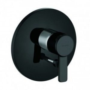 Set d’habillage en laiton – mitigeur mécanique – noir- à encastrer – Zenta – KLUDI