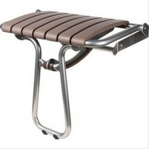 Siège de douche escamotable extra-large aluminium Pellet ASC taupe
