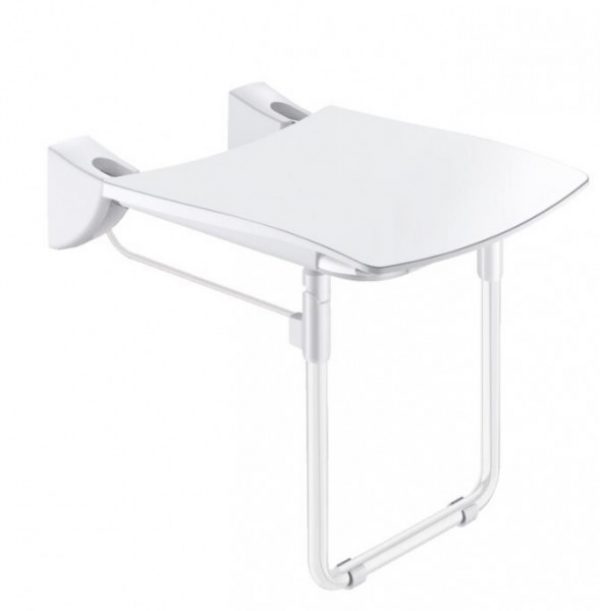 Siège de douche rabattable Delabie Blanc Brillant 506x420x480mm