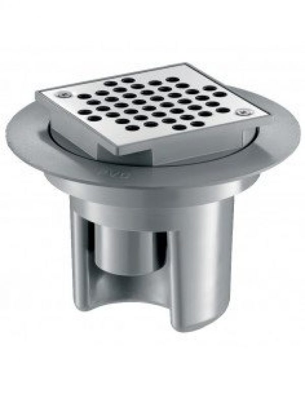 Siphon de sol DELABIE 100×100 hauteur réglable sortie horizontale Ø…