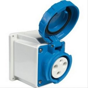 Socles de prise en saillie à 10° étanches rouge 3P+T 63A 400V