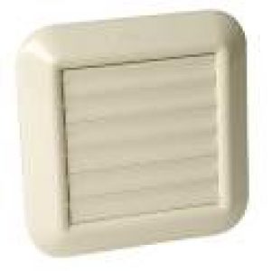 Sortie d&rsquo;air pour hotte et sèche-linge : 200×200, sable, à volets mobile