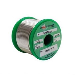 Soudure d’etain 96,5 % argent 3,5 % Ame décapante 500g Ø 2 mm