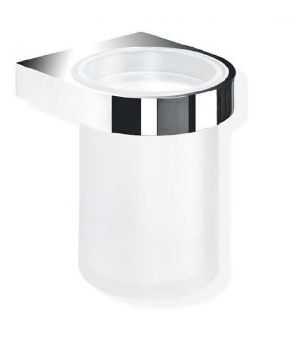 Support gobelet Hewi System 800 Chromé/Verre Satiné 800.04.11045