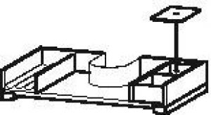 Système d’aménagement intérieur avec découpe Siphon 550mm Duravit