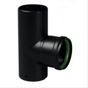 Té 90° MFM conduit pellets émail noir mat diam 100mm – TEN