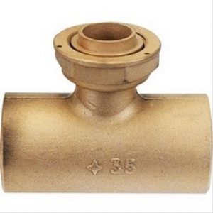 Té droit Gaz, pour tube Ø28mm, écrou 6/20