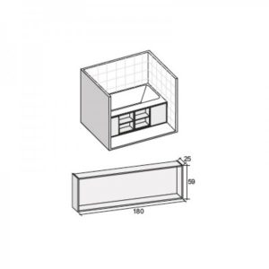 Tablier de Baignoire Riho Girasole Pour Montage En Niche 1000x590x1800mm