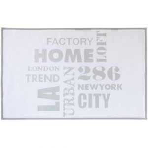 Tapis de bain coloris argent 100% coton