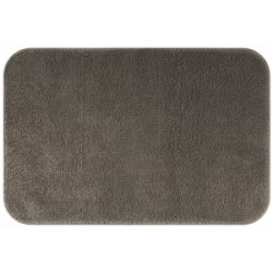 Tapis de bain uni coton et envers latex Taupe
