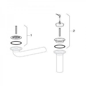 Tirette Lavabo Geberit Bonde avec bouchon de soupape pour vidange d&rsquo;évier