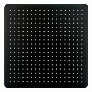 Tête de douche carrée, extra-plate en acier inoxydable DPG2001 – 40x40cm – noir mat