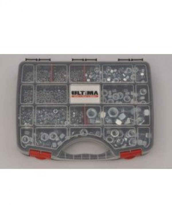 ULTIMA – Coffret d’écrous DIN 934 acier zingué blanc – COF901