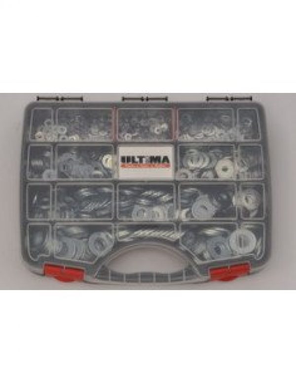 ULTIMA – Coffret de 855 rondelles M NFE 25513 acier zingué blanc -…