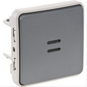 Va-et-vient lumineux Plexo composable IP 55 gris Legrand 069513