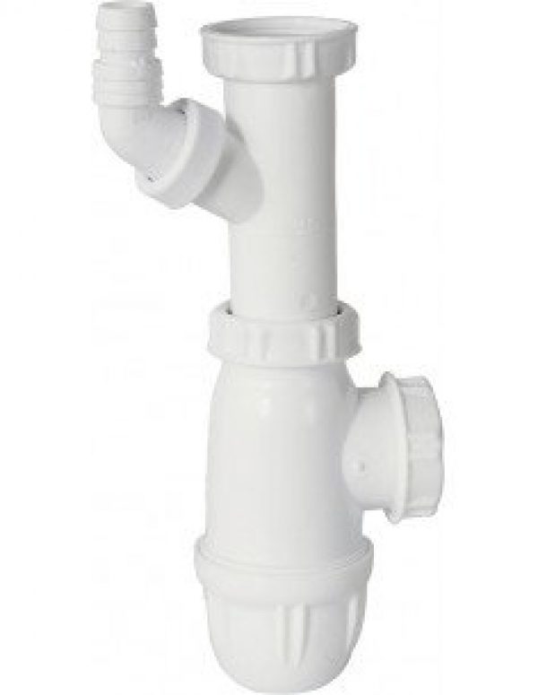 VALENTIN Siphon evier avec piquage lave-linge sortie 40 mm