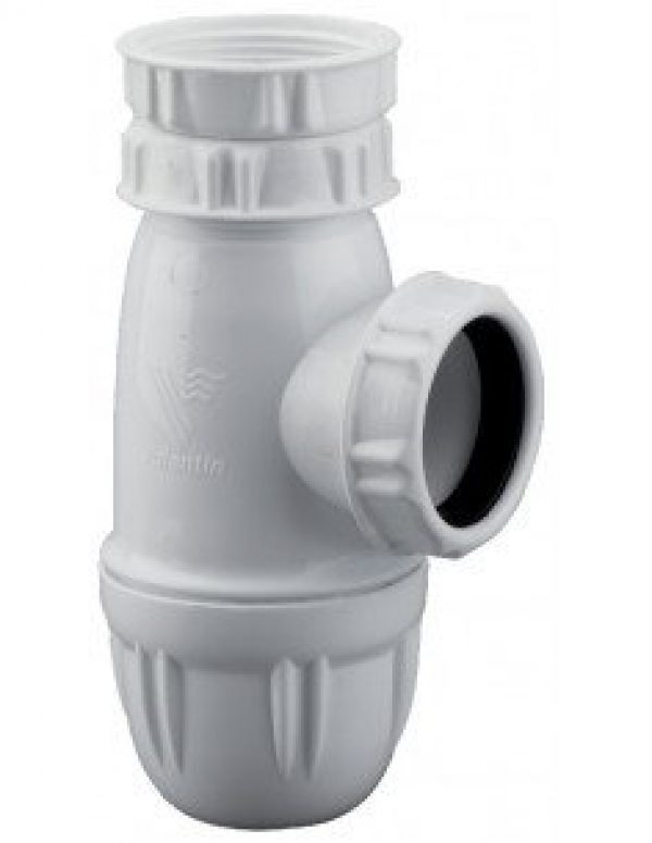 VALENTIN Siphon evier réglable sortie 40 mm blanc