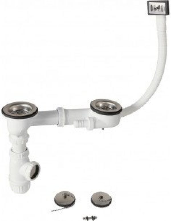 VALENTIN – Vidage complet pour évier gès 2 bacs Ø60 – 7855-000