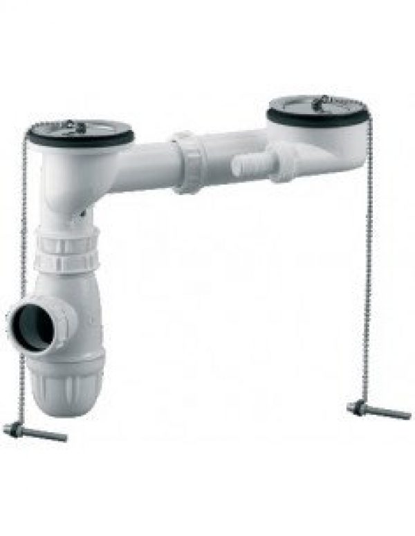 VALENTIN – Vidage double bac en PVC sans trop plein bonde Ø 60 -…