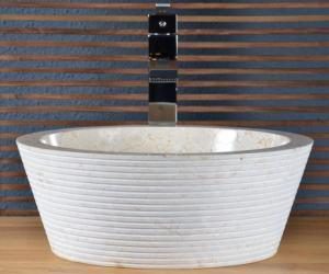 Vasque en marbre beige à poser Audierne