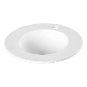 Vasque à encastrer ronde à large bord