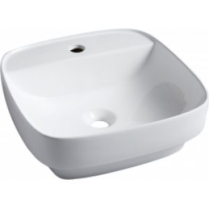 Vasque à poser carrée blanche 42 cm