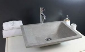 Vasque TAMARA pierre – crème 50x37cm en terrazzo – Ondée