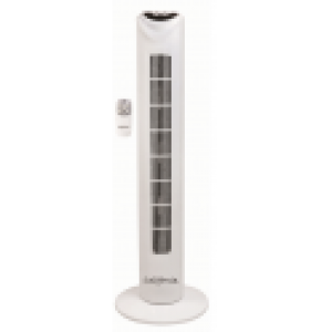 Ventilateur colonne blanc, 80cm, 50w, 3 vitesses