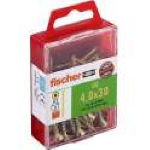 Vis 4 x 30 Power-Fast acier bichromaté empreinte Pozidriv, 50p