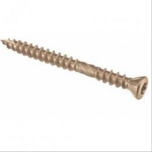 Vis terrasse TF double filetage Inox A4 brun 5×60 – boîte de 200 – ACTON